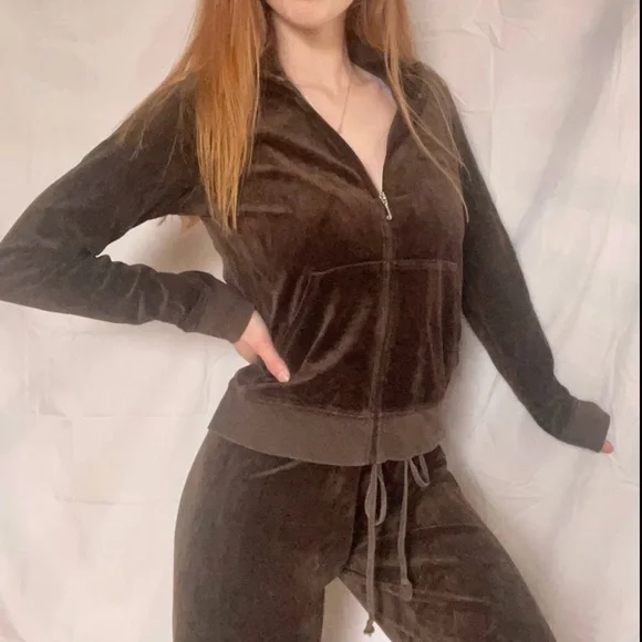 chocolate brown juicy couture tracksuit